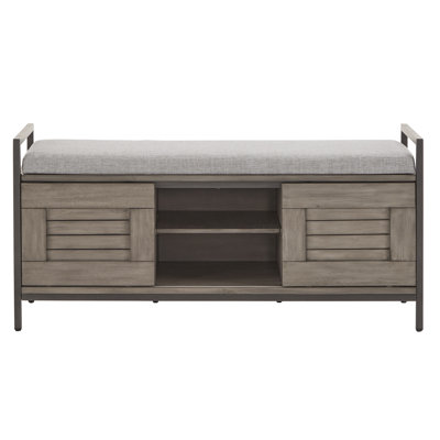 Birder Linen Upholstered Storage Bench