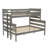 Wood Twin XL over Queen Bunk Bed with Ladder, Gray-1454645535