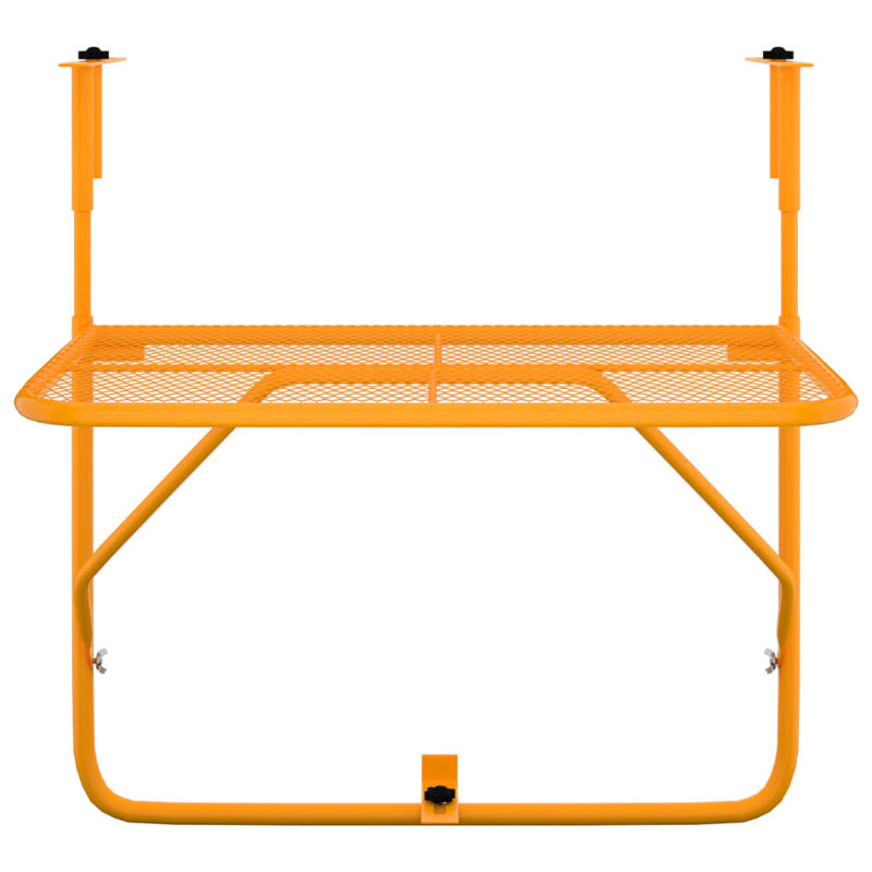 Pennock Rectangular Metal Outdoor Balcony Table , 60cm cm W 40cm cm D, Yellow