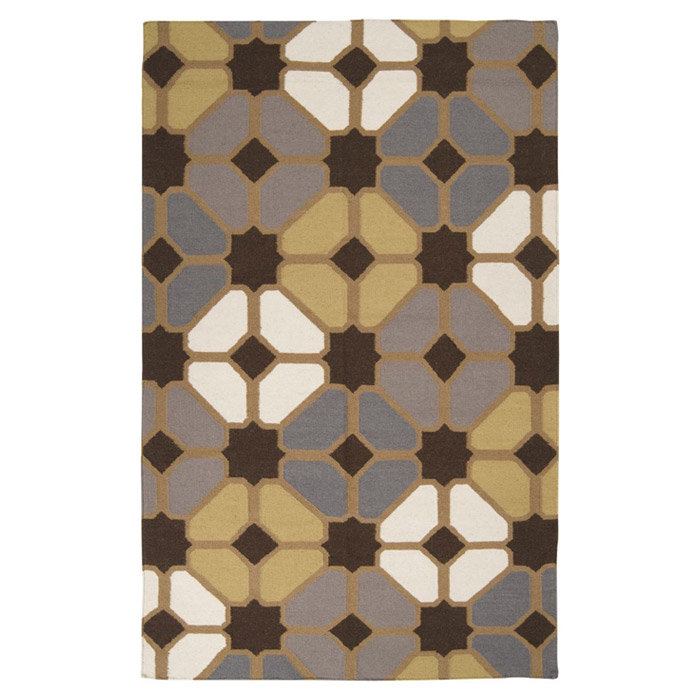 Araliya Wool Geometric Indoor Rug, Rectangle 2' x 3'