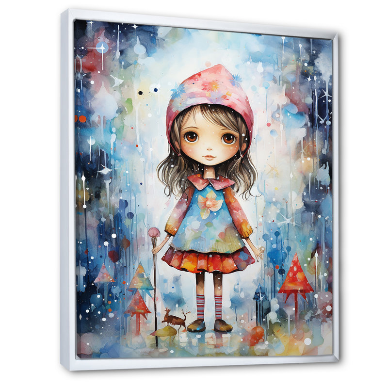 Mignon décorations de Noël pour enfants IV - Art mural, Cadre flottant blanc, H 32 po x l 16 po x P 1 po
