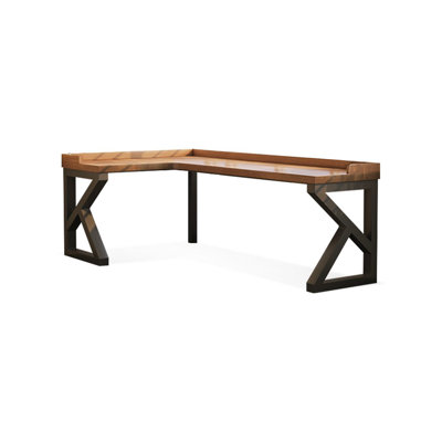 Bureau en bois de noyer en forme de L 62,99 po