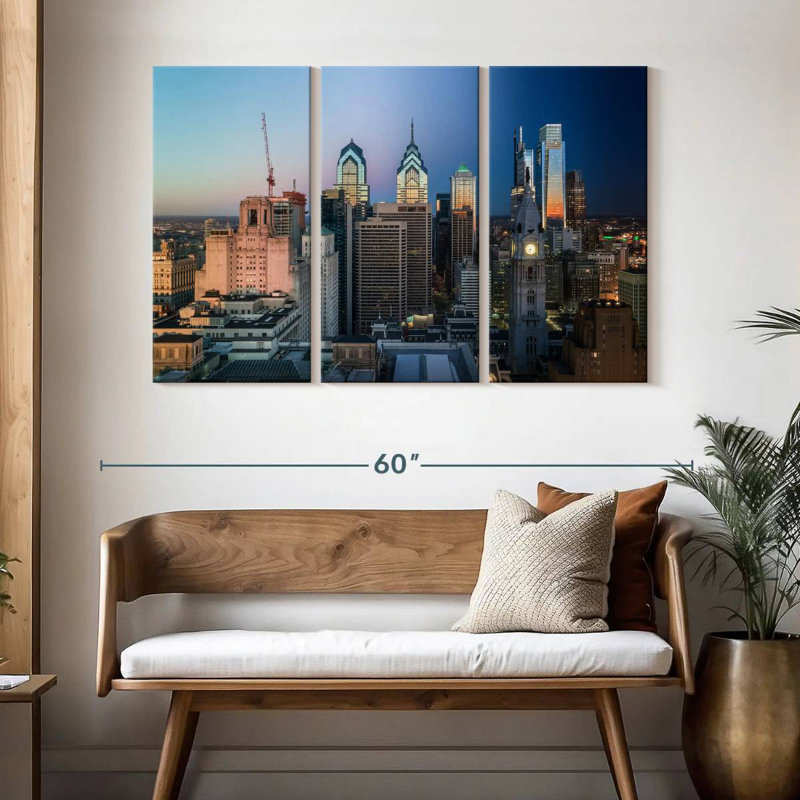 Nicci Philly Skyline, H 32 po x l 50 po