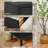 Mid Century Modern Grooved Handle Wood Nightstands Side Table Bedroom Storage Drawer-83329803