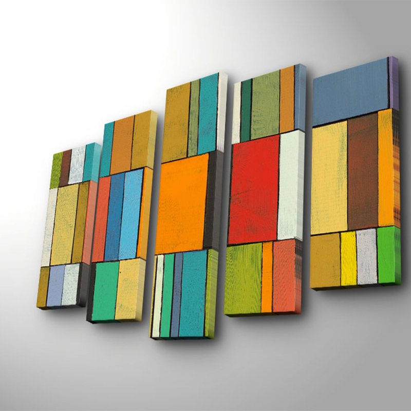 5 Piece Wrapped Canvas Painting Print Set