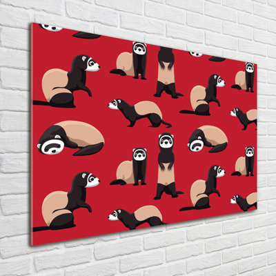 Ferret - No Frame Print on Glass