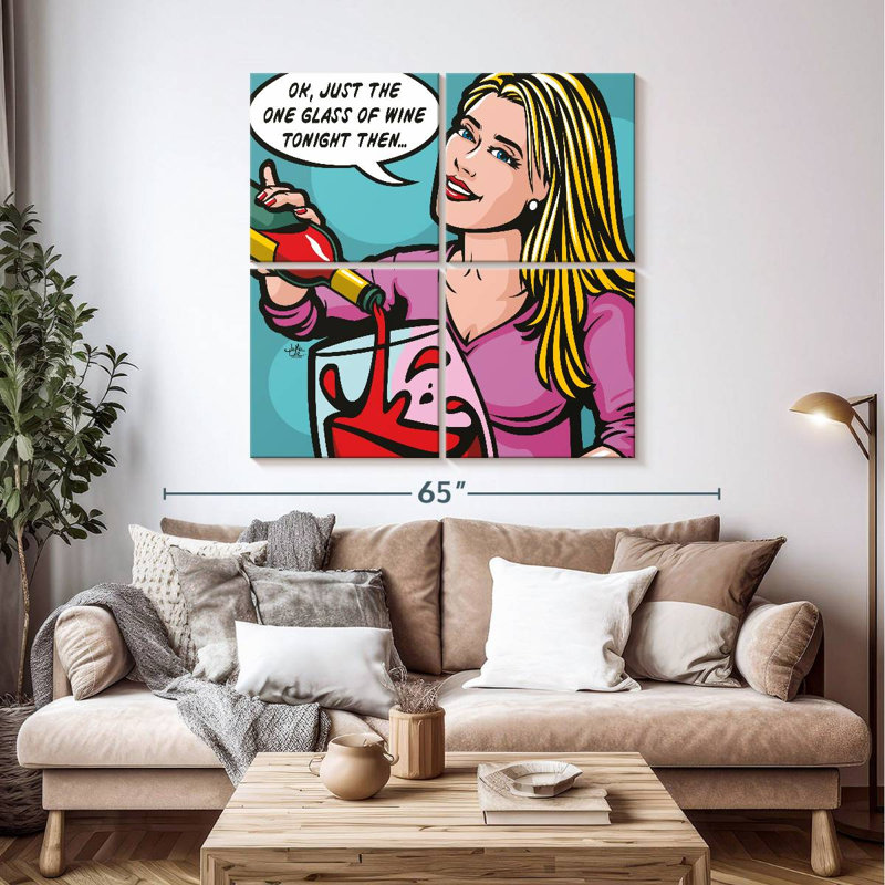 Leisha Just One Glass, 45" H x 45" W