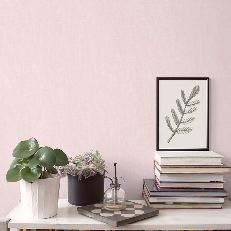 Geometrix 10m x 52.8cm Satin Wallpaper Roll, Pink