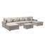 Canapé modulaire double en lin 6 pièces avec pieds interchangeables 152 po Nolan