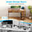 Writing Desk With 6-tier Fabric Drawers,home Office Desk With Reversible Design,modern Corner Desk With Solid Structure-871923621