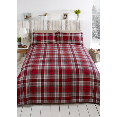 Bebingt Cotton Tartan Bedding with Pillowcases