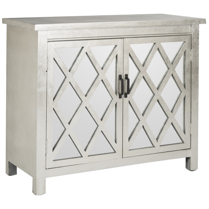 Commode 2 portes Letizia, Feuille d'argent