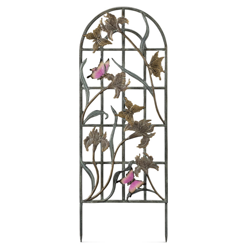 Wide Hummingbird Trellis, Brown/Red/Yellow/Gold