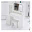 Meuble-lavabo de 41 po avec tabouret de 41 po et tabouret rembourré, grand miroir à DEL à commande tactile, interrupteur à 3 couleurs, commode à plusieurs niveaux avec rangement haute capacité, convient aux grands espaces-1293100267