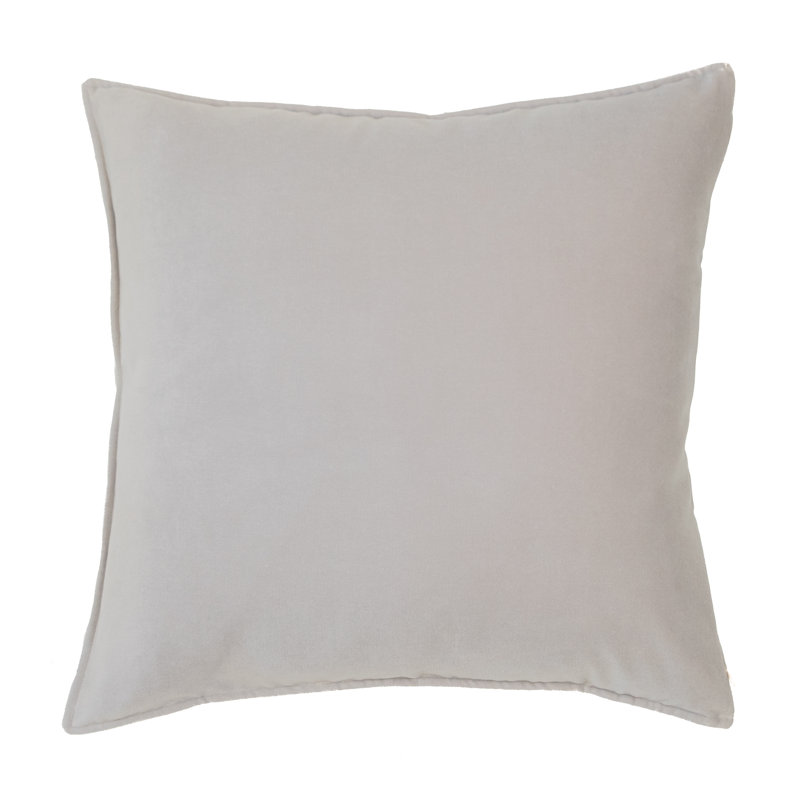 Franklin Washable Velvet Square Pillow Cover & Insert , 26"H x 26"W, Zinc