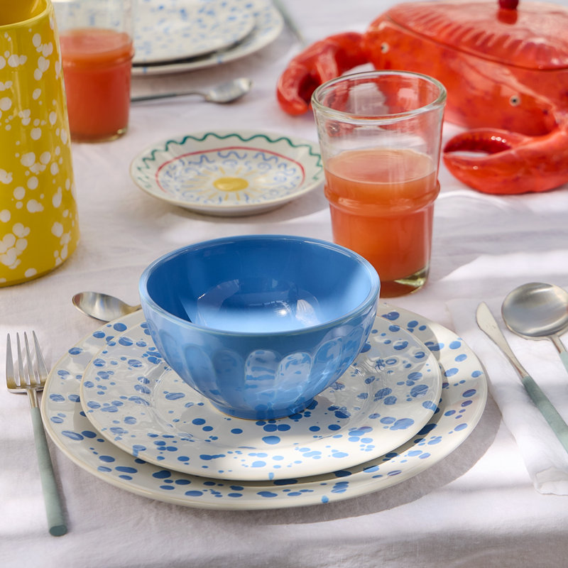 Rafaela Dinner Plates, Cornflower Blue