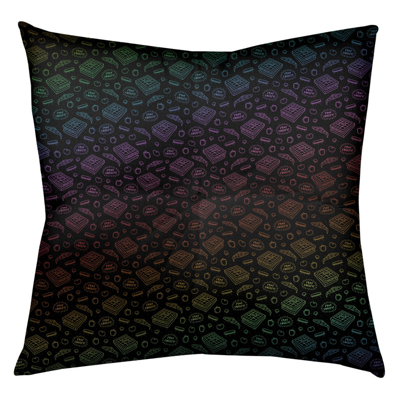 Coussin de sol Katelyn Elizabeth, 30 po x 30 po, Noir