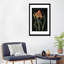 « rétro flore ii on black », impression sur toile tendue-74881174-74881172-74881173