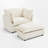 Upholstered Accent Chair With Ottoman-60752652