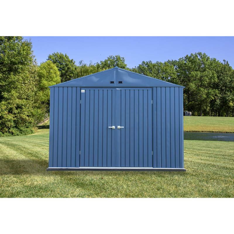 Remise de rangement en acier Elite, 10 x 14, bleu gris, Bleu gris