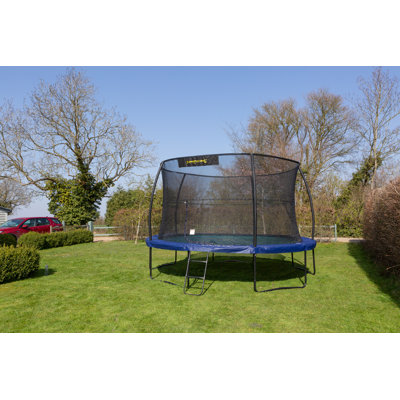14ft JumpKing JumpPod Deluxe Trampoline with Safety Enclosure and Reversible Safety Pad