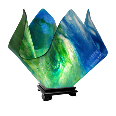Amergin Handcrafted Glass 11.25-Inch Table Lamp