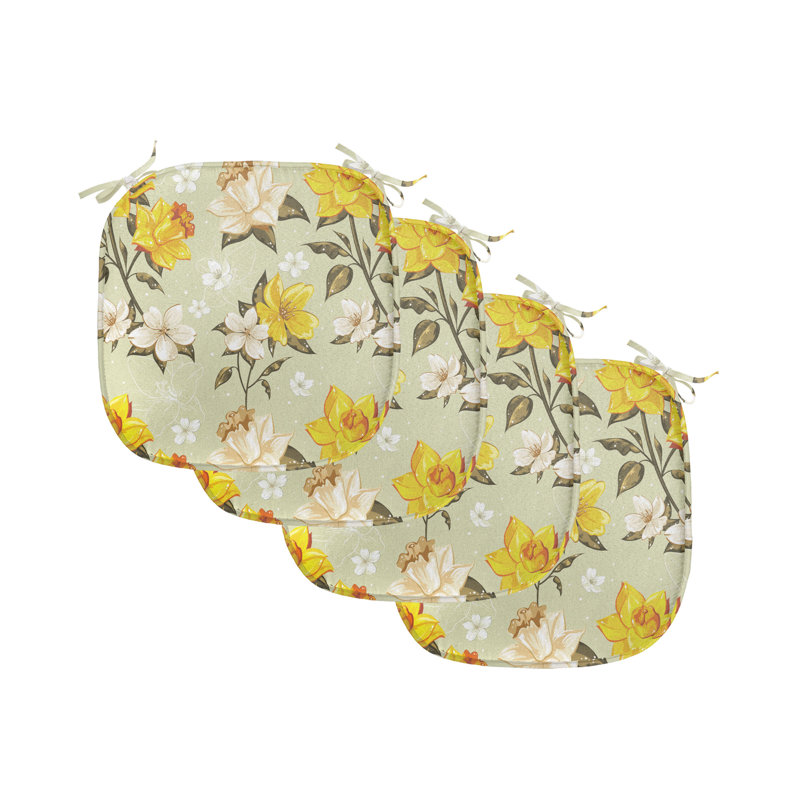 Coussin de siège intérieur / extérieur Classy Spring Narcissus Branch