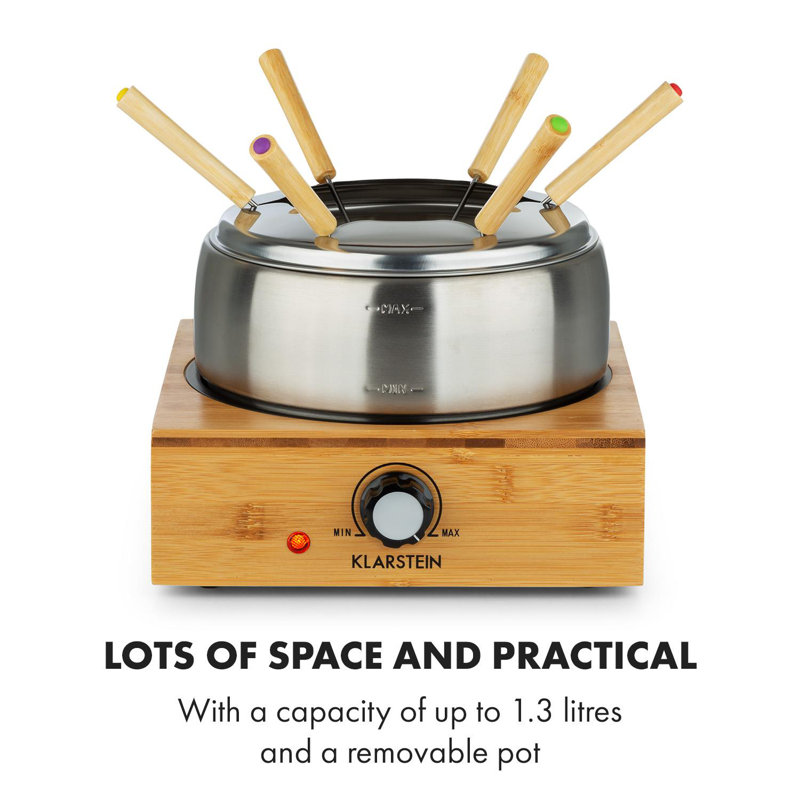 Klarstein 1.3 L Stainless Steel Fondue Set