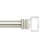 Mode Premium Collection 1 1/8 in Diameter Wall Mounted Rod Set with Clear Square Finials-63562232-63562231