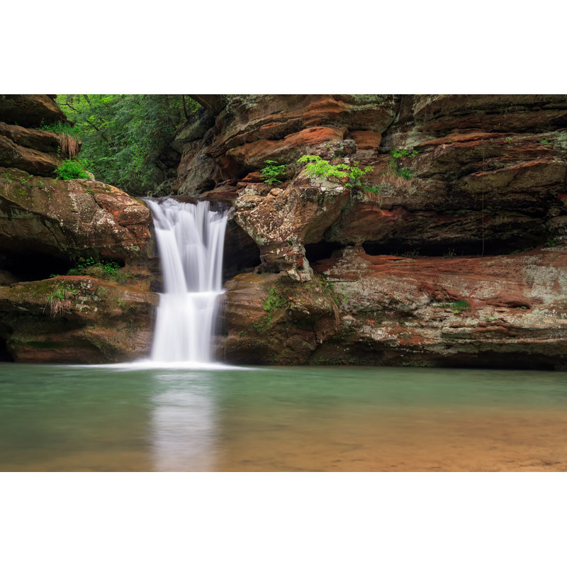 Upper Falls At Old Man's Cave by Kenneth_Keifer - Wrapped Canvas Print, 30cm H x 46cm W x 3.8cm D
