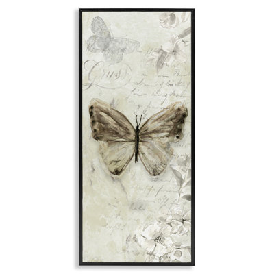 Vintage Patterned Butterfly Framed Giclee Art by Carol Robinson