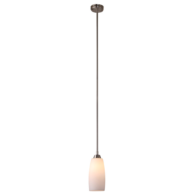 1 - Light Brushed Nickel Single Pendant