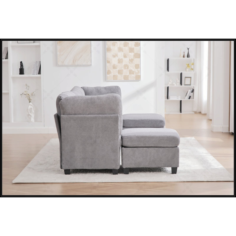 Canapé modulaire United We Win: canapés modulaires convertibles à 6 places avec méridienne, canapé surdimensionné en U et repose-pieds avec rangement