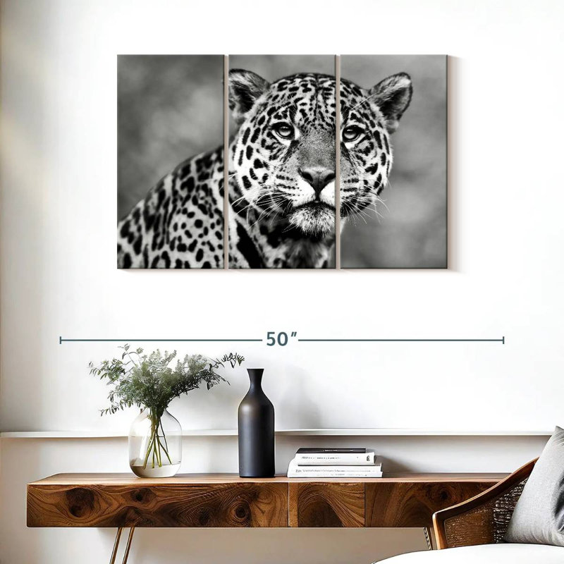 Monochromatic Jaguar, 24" H x 38" W