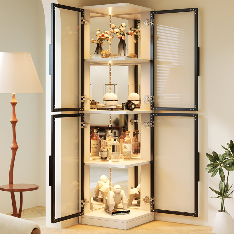 Glass Display Cabinet with LED Lights