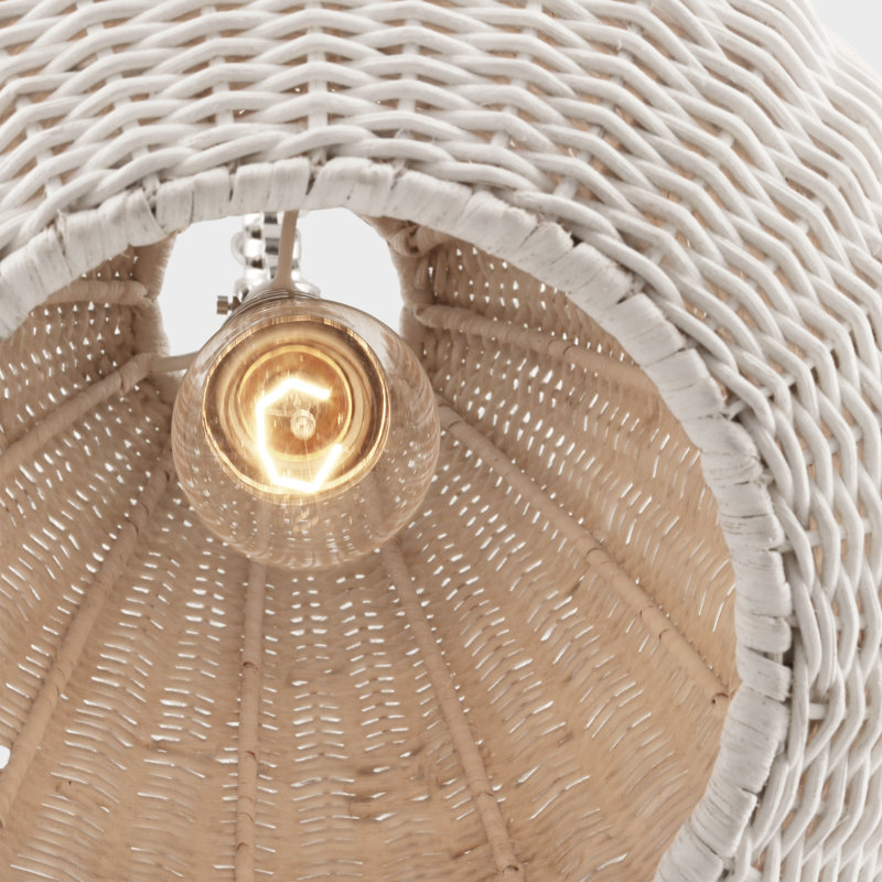 Kokomo Pendant by Chapman & Myers, 122 cm H x 81 cm W, Chalk, Polished Nickel