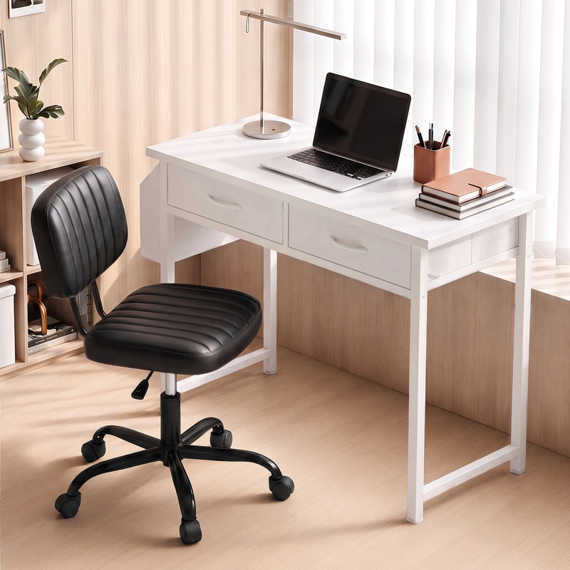Ensemble de mobilier de bureau à domicile, bureau d'ordinateur 32 po et ensemble de chaises de travail ajustables en similicuir