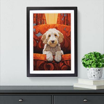 Labradoodle Art Deco No.2 - Framed Print