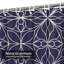 Rideau de douche crème à motif géométrique sacré bleu marine avec 12 crochets-2058505336