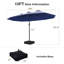 Parasol de marché rectangulaire non-décoloré de 13 pi x 8 pi avec base de 10 ans-1325291137-1325291166