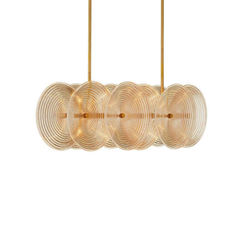 Whirlwind 10 - Light Chandelier, Pale Yellow