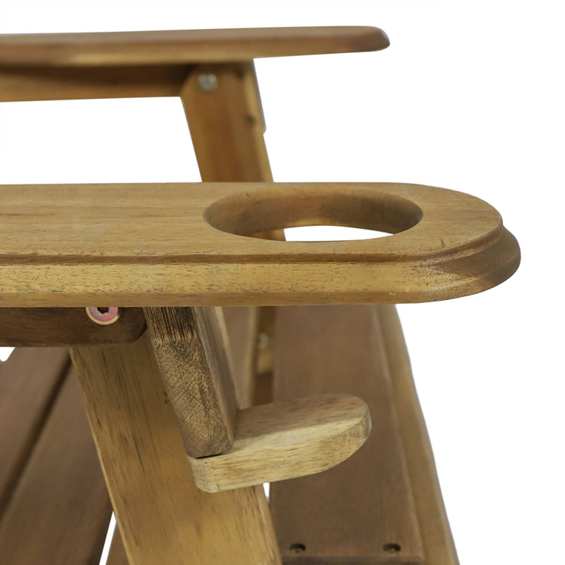 Chaise Adirondack pliante en bois massif Southwark, Naturel
