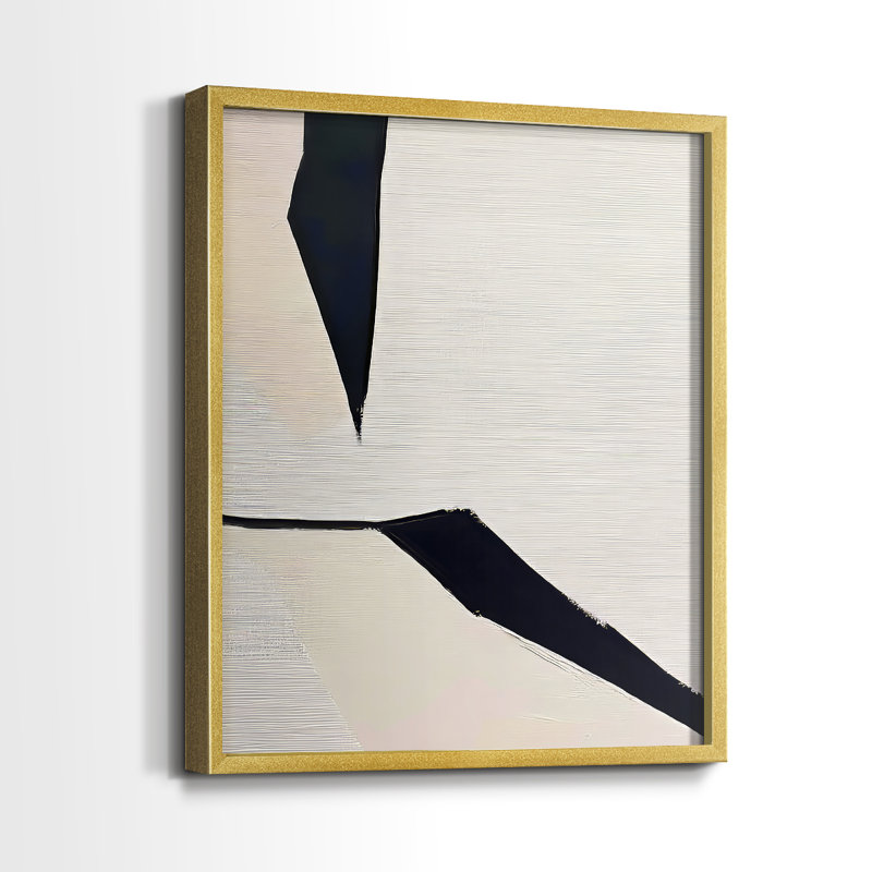 Série ABSTRACT DCxxxi - reproduction encadrée de qualité supérieure - prête à être accrochée - aucun clou requis, Or
