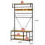 Arbre d'entrée 5-en-1 avec banc, rangement pour chaussures et 9 crochets, tablette réglable-224397816