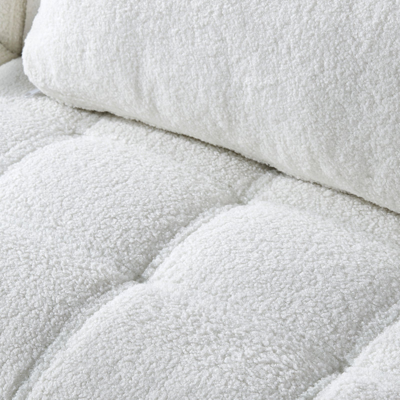 Convertible sofa bed futon, White