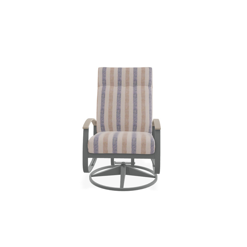Belle Isle Outdoor Swivel Lounge Chair, Blend Indigo, Desert P60, Textured Graphite