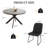 Joevan 46'' Modern Round Kitchen Dining Table Set with 32.8"H Dining Chairs-2040175310