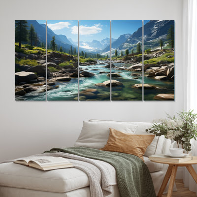 «USA Yosemite National Park Landscape II», impression sur toile - 5 panneaux égaux