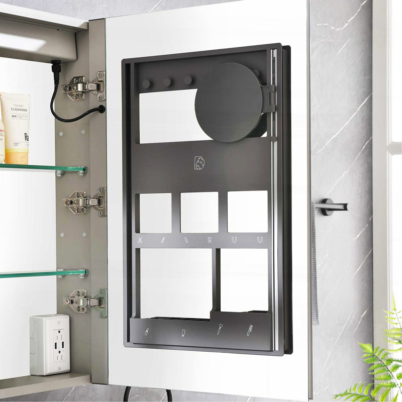 Armoire à pharmacie sophistiquée à DEL avec grand miroir et qualité supérieure