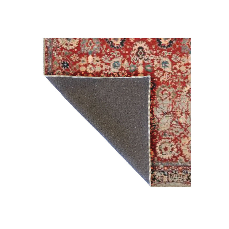 Tapis décoratif beige à motif floral traditionnel abstrait, Sous-tapis rectangulaire 2 pi 4 po x 3 pi 11 po